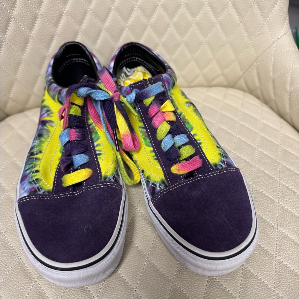 Vans Purple Yellow Tie-dye Low Top Skateboard